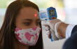 374406_Medición de temperatura corporal durante la pandemia // Foto: AFP, imagen de referencia