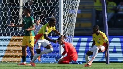Neyser Villarreal (21) marcó dos goles para Colombia contra Sudáfrica en el Mundial Sub-20.