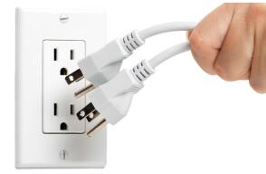 enchufe para los electrodomésticos en el hogar.