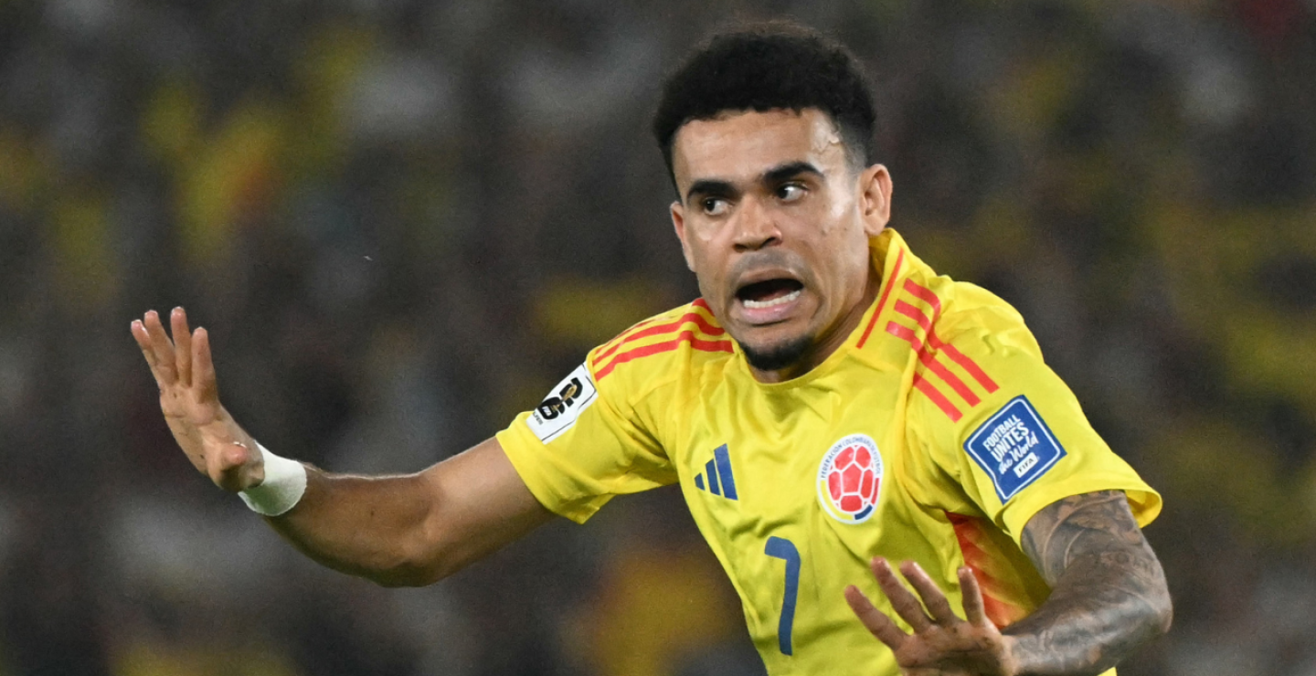 Luis Díaz, delantero y figura de la Selección Colombia, festeja un gol en las Eliminatorias Sudamericanas