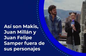 Makis, Juan Felipe Samper y Juan Millán en entrevista para Caracol Televisión. 