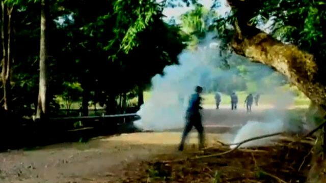 Protesta contra empresa petrolera en Puerto Boyacá derivó en graves disturbios con el Esmad