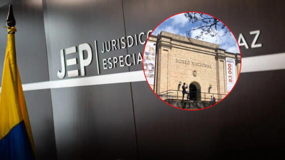 JEP y la fachada del Museo Nacional. 