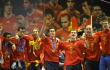 Campeones del mundo con España en el 2010.