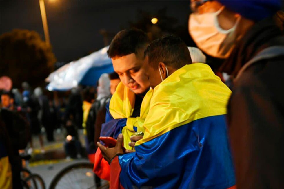 Protestas pacíficas en Bogotá