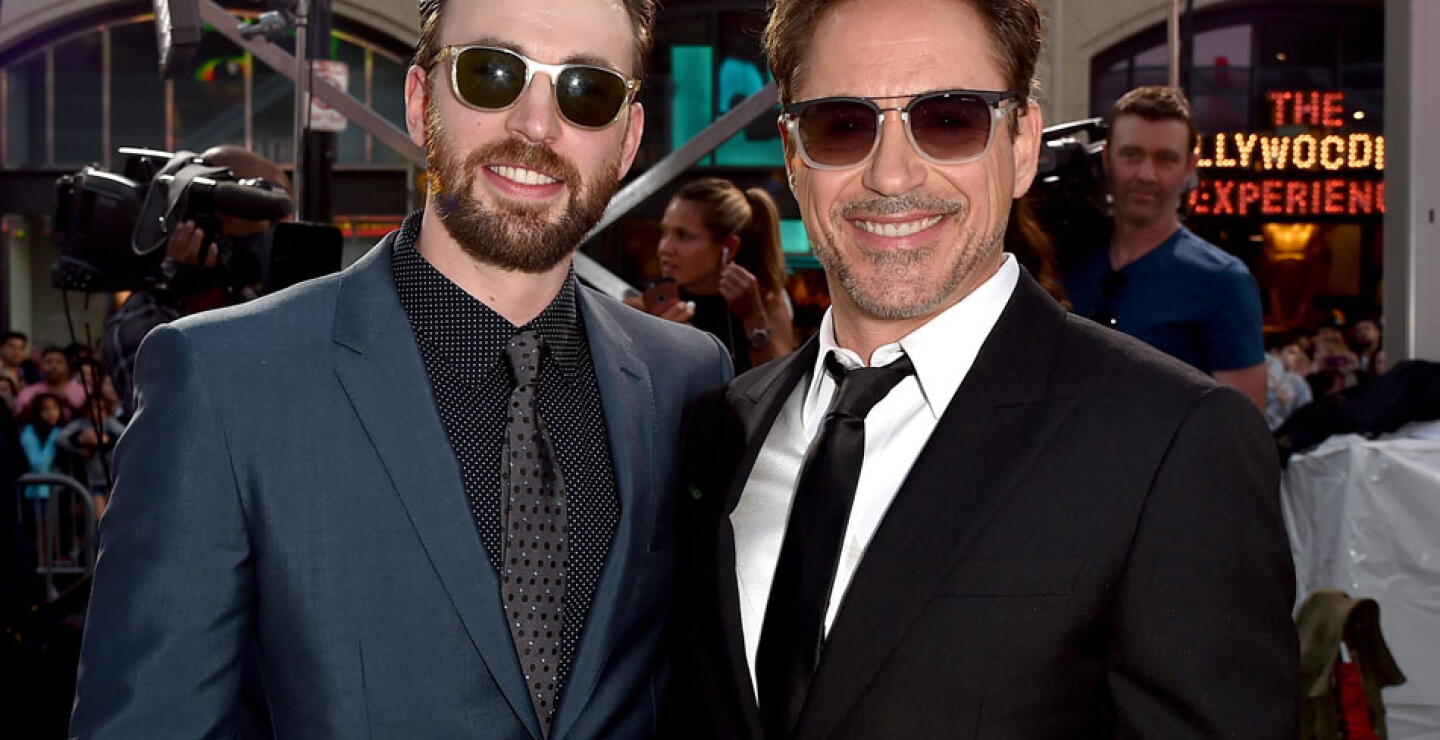 Chris Evans (Capitán América) y Robert Downey Jr (Iron Man).