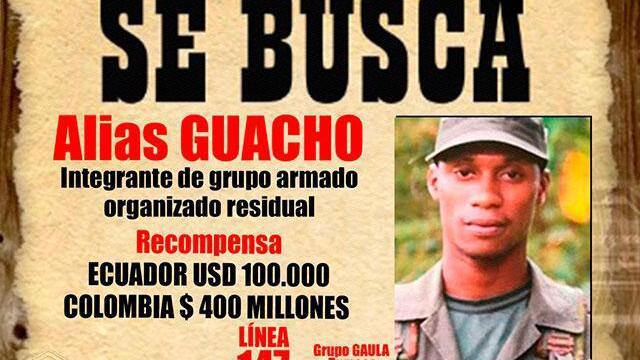 Colombia ofrece $400 millones de recompensa por ‘Guacho’, asesino de los periodistas ecuatorianos Colombia ofrece $400 millones de recompensa por ‘Guacho’, asesino de los periodistas ecuatorianos