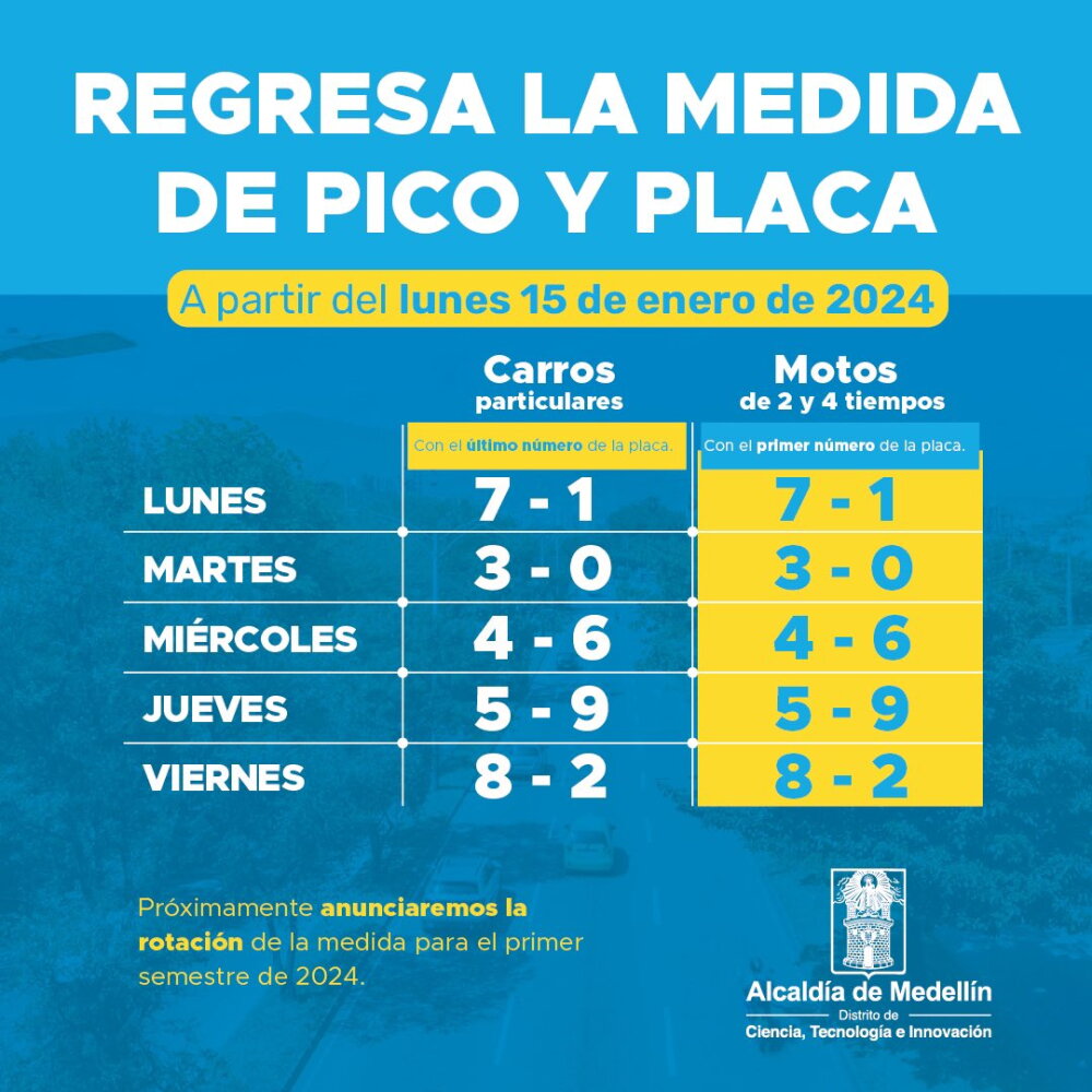 Pico y placa en Medellín