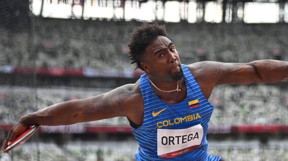 Mauricio Ortega, atleta colombiano, especializado en lanzamiento de disco Mauricio Ortega, atleta colombiano, especializado en lanzamiento de disco