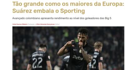 Luis Javier Suárez, distinguido en la prensa de Portugal.
