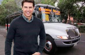 ¡Exclusivo! Tom Cruise desafía la muerte después de utilizar un bus de la ruta del Circular Sur.