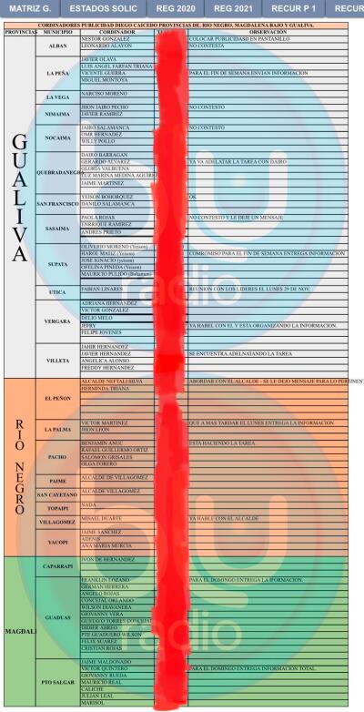 Excel de 'ayudas' para apoyar al hijo del 'Pájaro' Caicedo 