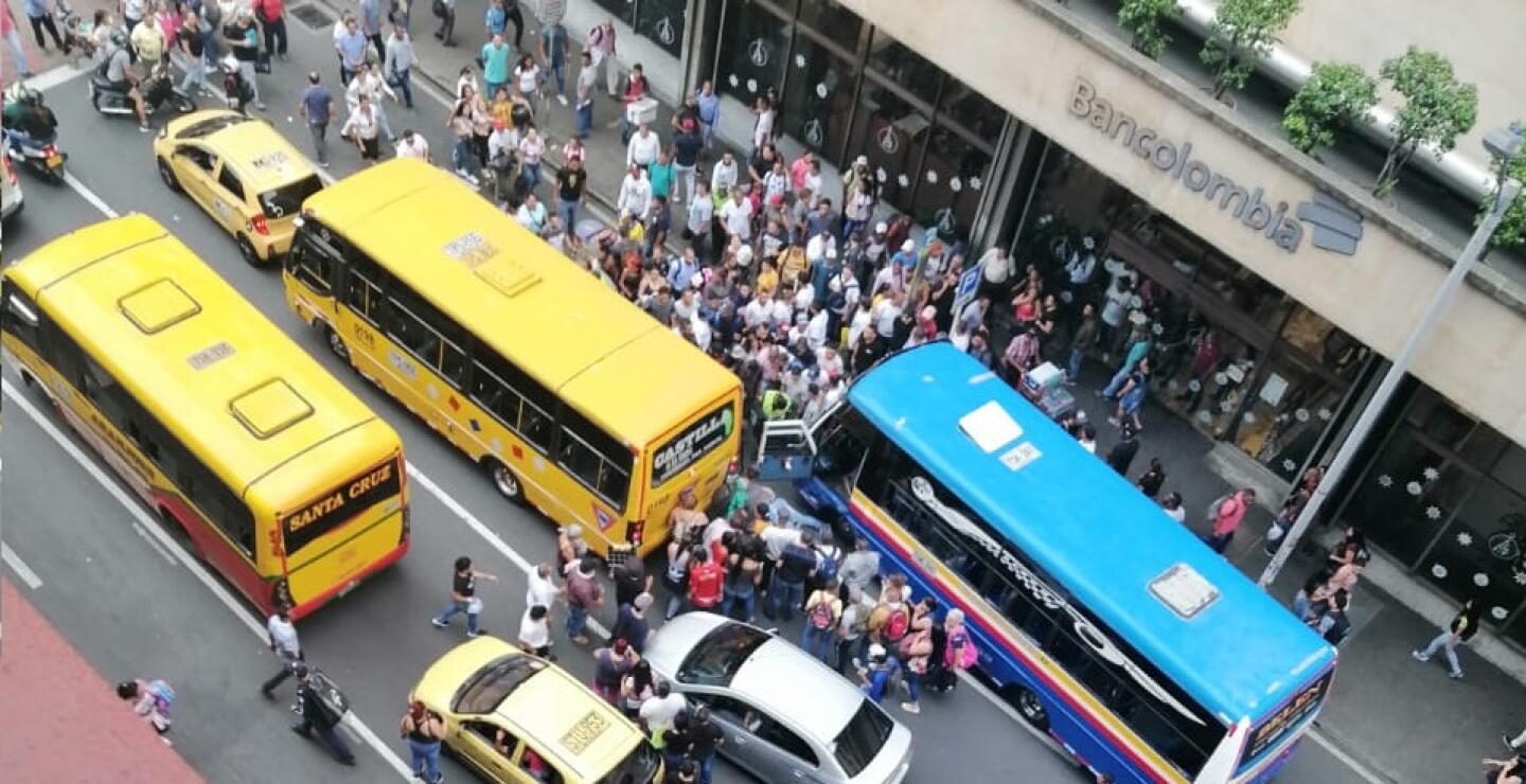 351762_El crimen se registró en la avenida Colombia, centro de Medellín. / Foto: Guardianes Antioquia