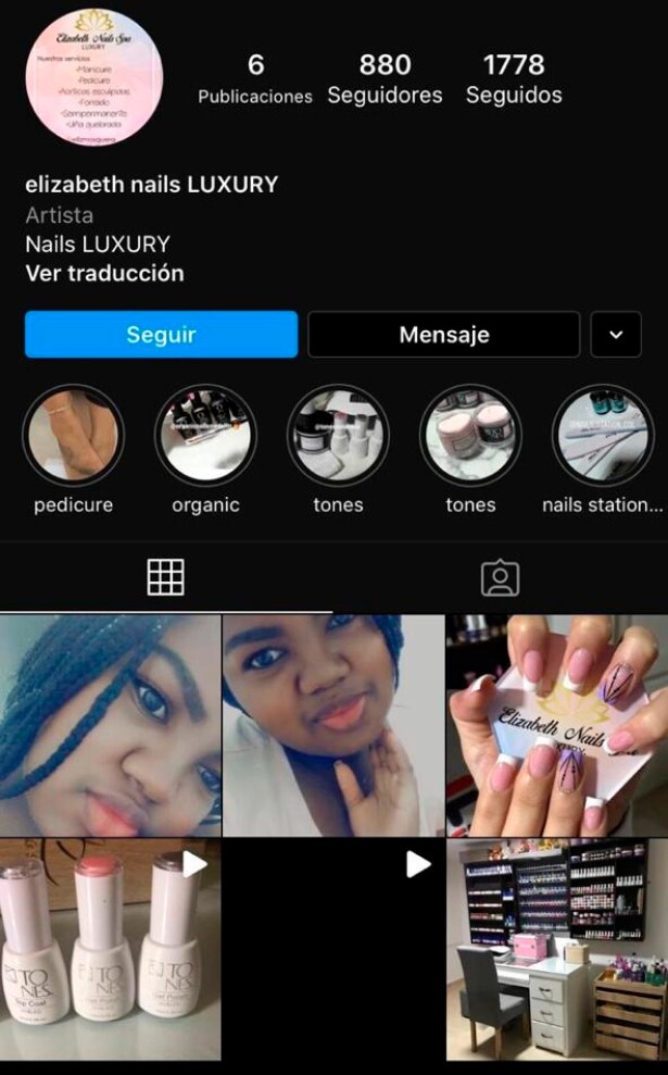 Instagram manicurista