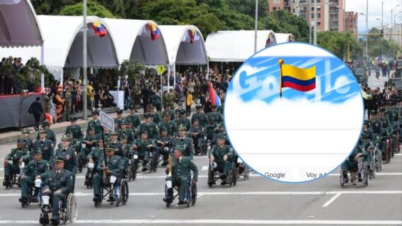 El doodle estará disponible exclusivamente para los usuarios en Colombia durante todo el 20 de julio. El doodle estará disponible exclusivamente para los usuarios en Colombia durante todo el 20 de julio.