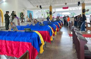 Ejército despidió a los siete soldados asesinados en Aguachica, Cesar 