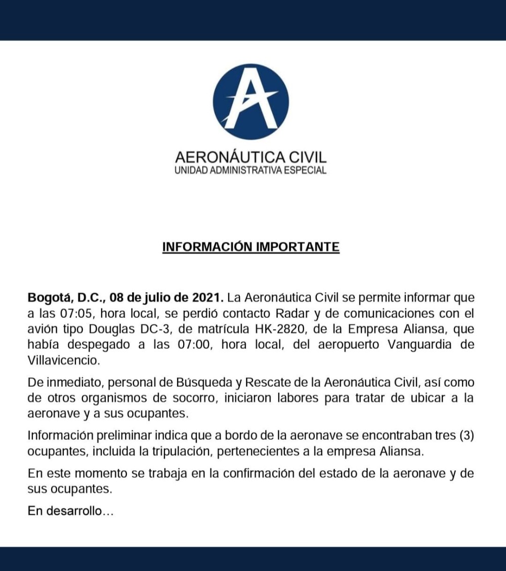 Comunicado aeronautica civil.jpeg