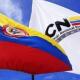 Bandera Colombia y CNE.