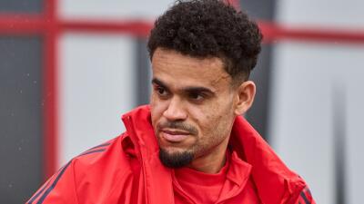 Luis Díaz en uno de los entrenamientos con Bayern Múnich.