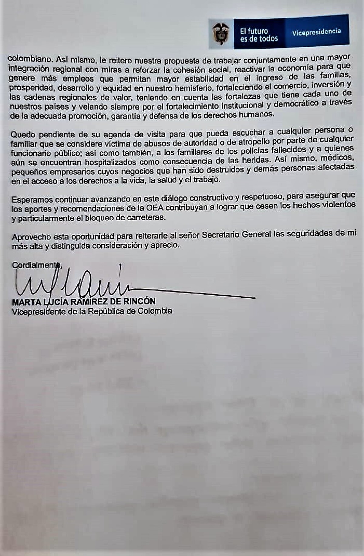  2 Documento Gobierno a Luis Almagro (OEA)