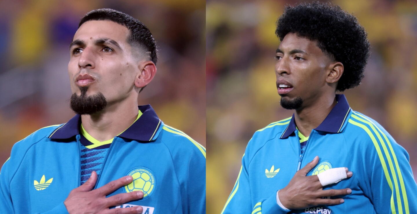 Daniel Muñoz y Johan Mojica, laterales de la Selección Colombia.