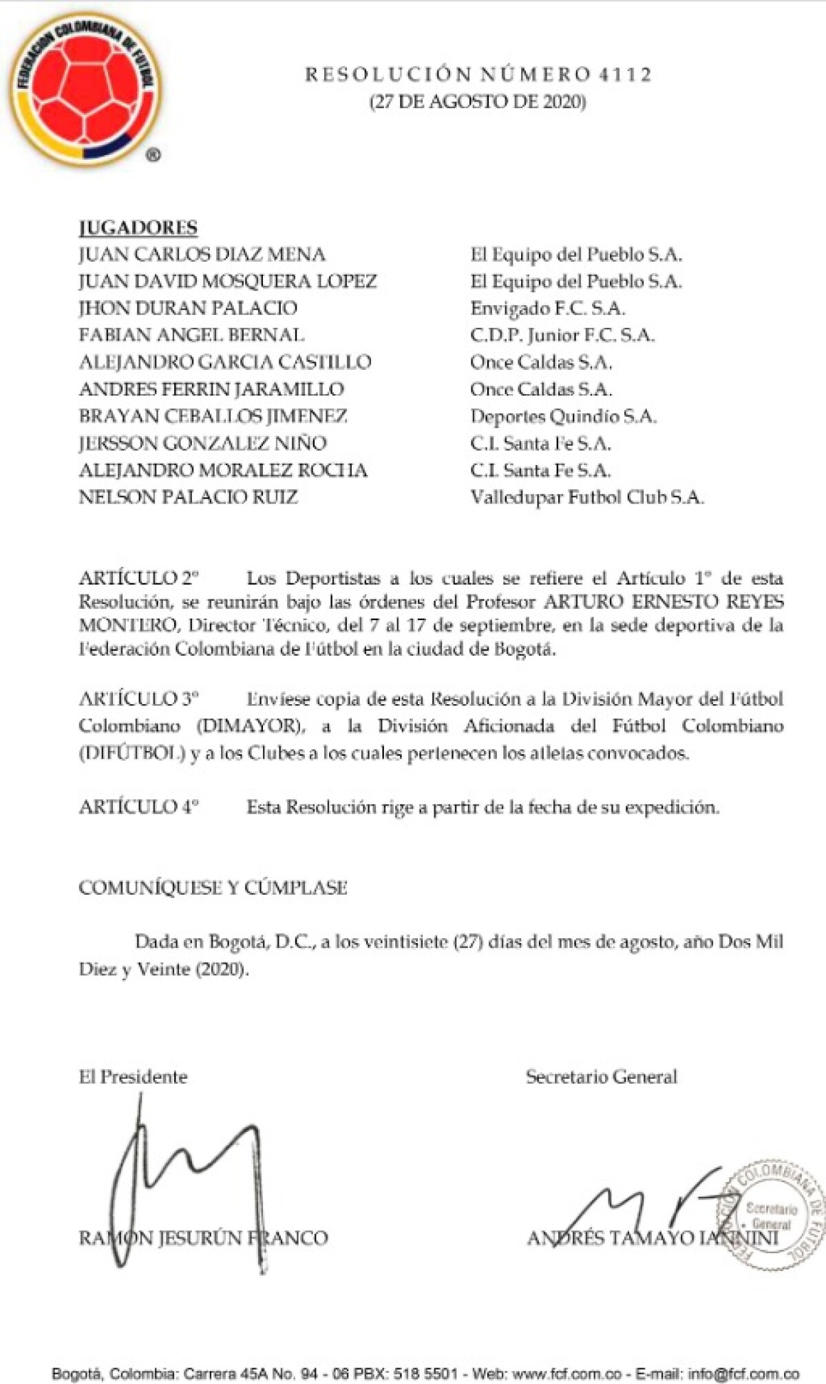 Convocatoria