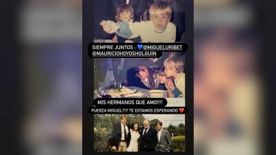 Imágenes de María Carolina Hoyos con sus hermanos Miguel Uribe y Mauricio Hoyos