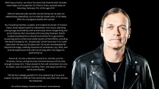 Adiós a Brad Arnold: muere a los 47 años el vocalista y fundador de 3 Doors Down tras lucha contra el cáncer
