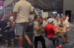 agresión en aeropuerto