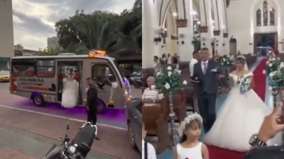 La insólita manera en la que una novia llegó a su boda: su prometido no lo podía creer La insólita manera en la que una novia llegó a su boda: su prometido no lo podía creer