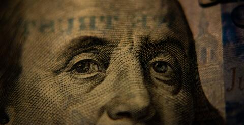 Billete del dólar estadounidense. 