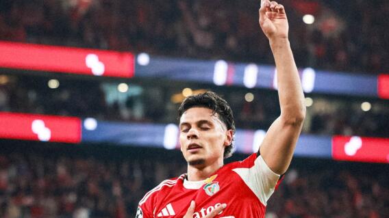 Richard Ríos, jugador colombiano que milita en Benfica. 