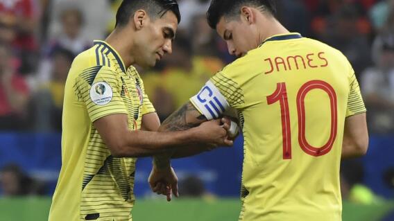 337625_BLU Radio. Radamel Falcao García y James Rodríguez // Foto: AFP