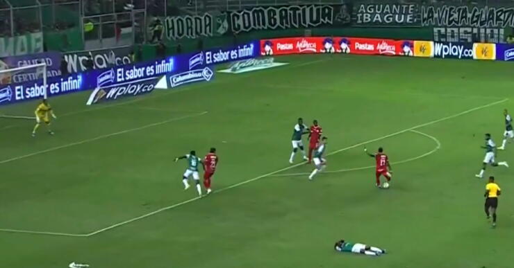 Jan Lucumí y su gol anulado en Deportivo Cali vs. América, por la fecha 18 de la Liga BetPlay I-2026.