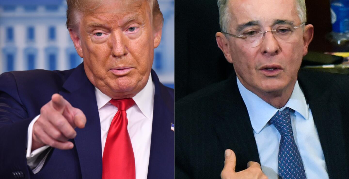 374311_Donal Trump y Álvaro Uribe // Foto: AFP