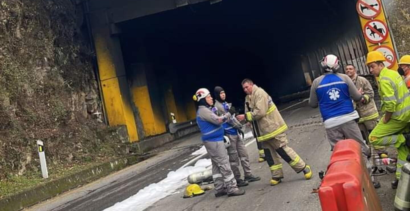 Así quedó el túnel de la vía al llano