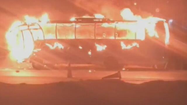 ¿Quiénes están detrás de quema de buses a las afueras de Bogotá?