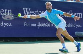 Novak Djokovic durante el Masters 1.000 de Cincinnati 2023