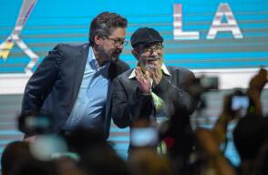 290385_BLU Radio. Iván Márquez - Rodrigo Londoño // Foto: AFP