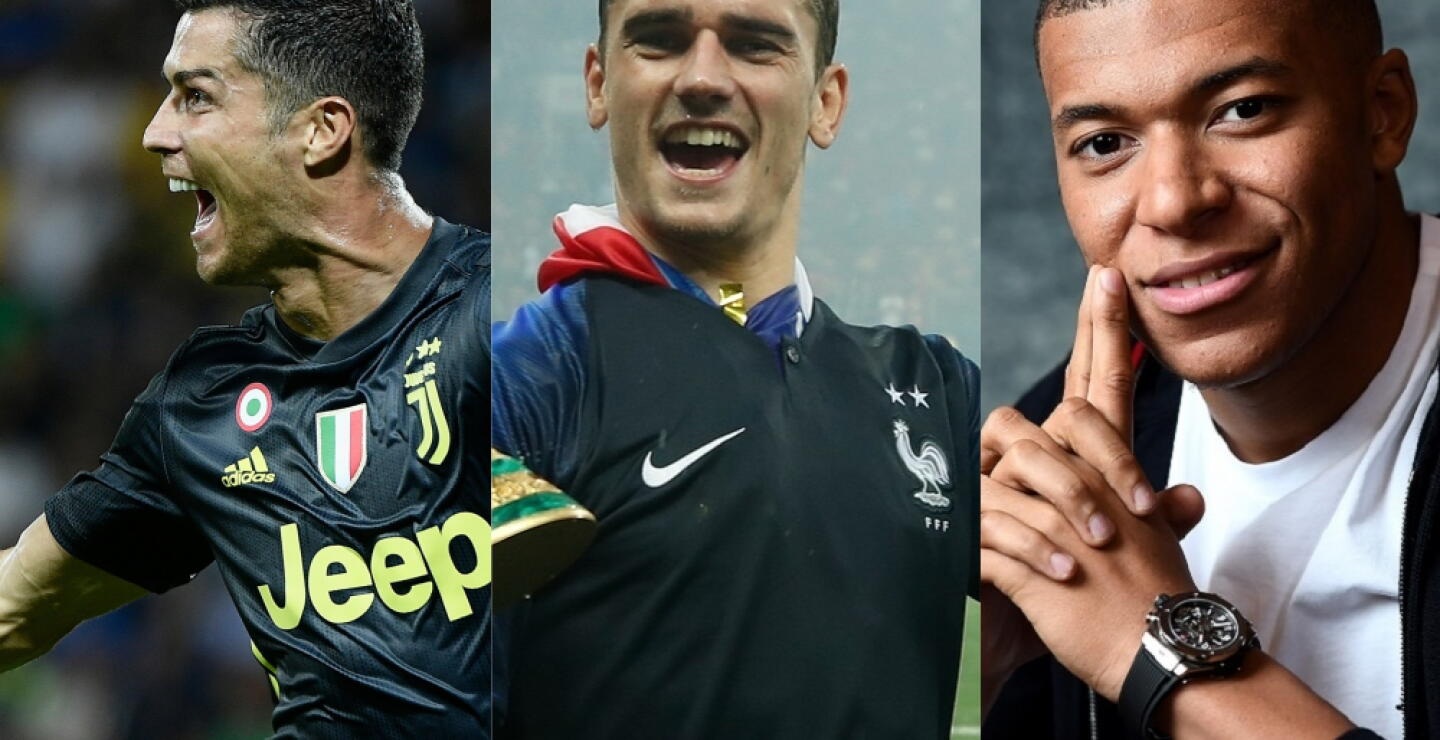 323227_BLU Radio, Cristiano Ronaldo, Griezmann y Mbappe / foto: Blu Radio - AFP