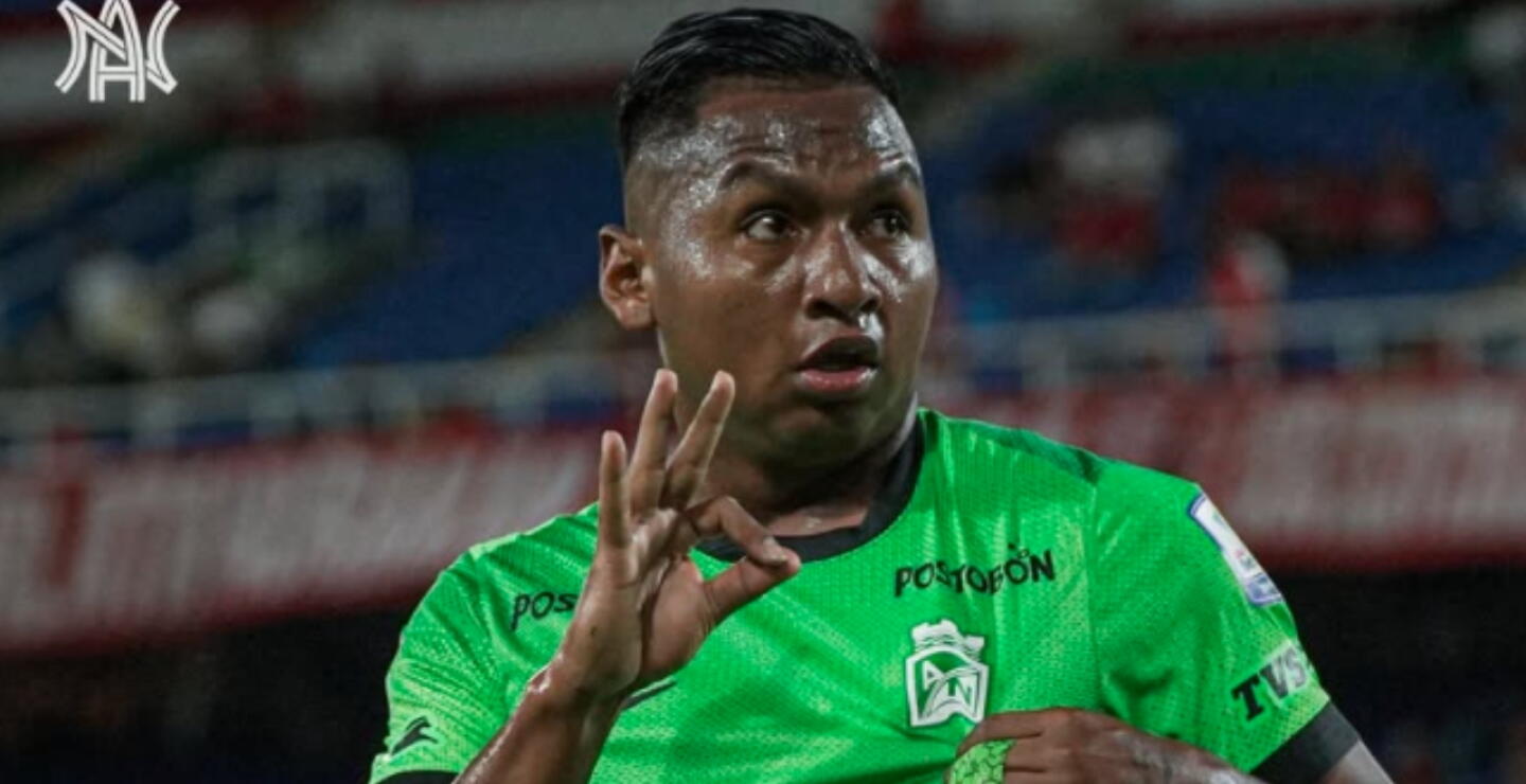 Alfredo Morelos, delantero de Atlético Nacional. 