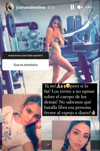 Juana Valentina habla sobre la anorexia