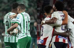 Atlético Nacional y Junior rivalizan este miércoles en cuadrangulares por Liga BetPlay II-2025.