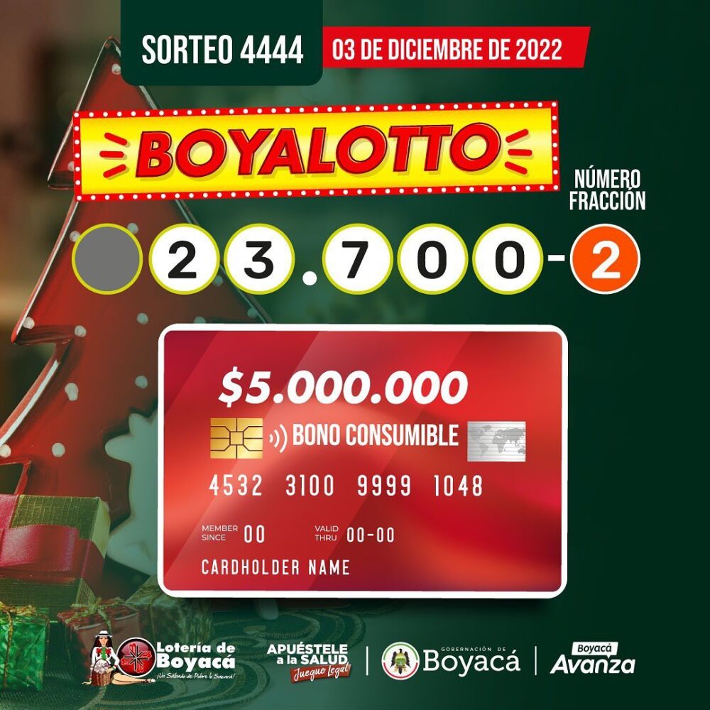 Boyalotto 3 de diciembre 2022