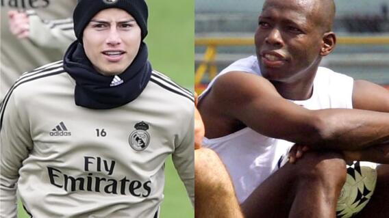 367880_James Rodríguez y Faustino Asprilla / Foto: AFP