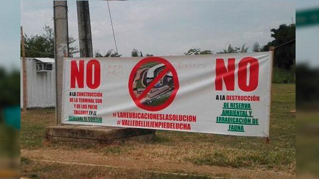 Polémica por construcción de terminal del MIO, comunidad denuncia que humedal de Cali desaparecería Polémica por construcción de terminal del MIO, comunidad denuncia que humedal de Cali desaparecería