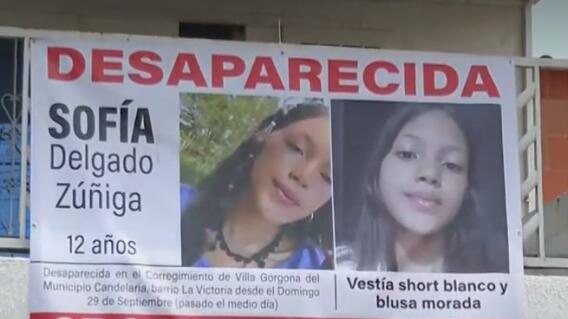Sofía Delgado desapareció el 29 de septiembre de 2024 Sofía Delgado desapareció el 29 de septiembre de 2024