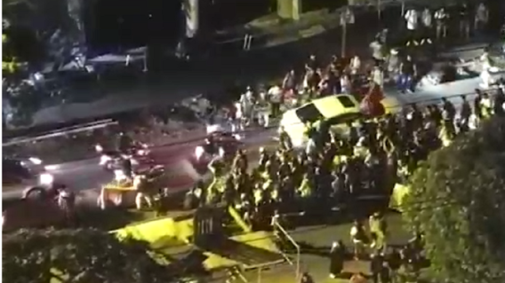 349589_BLU Radio. Protestas en el Politécnico Jaime Isaza Cadavid / Foto: Captura de video