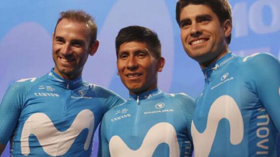 339343_BLU Radio // Alejandro Valverde, Nairo Quintana y Mikel Landa // Foto: EFE