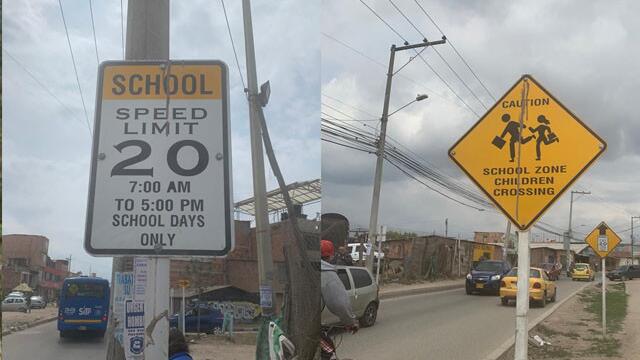 ¿What? Barrio de Bosa amaneció con señales de tránsito en inglés